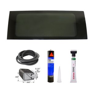 RAM PROMASTER Cargo Van Rear Side Fixed Glass - Left - Omac - Trim Primer Glue Included - Galaxy - 2014 RAM PROMASTER Cargo Van Rear Side Fixed Glass - Left - Omac - Trim Primer Glue Included - Galaxy - 2014